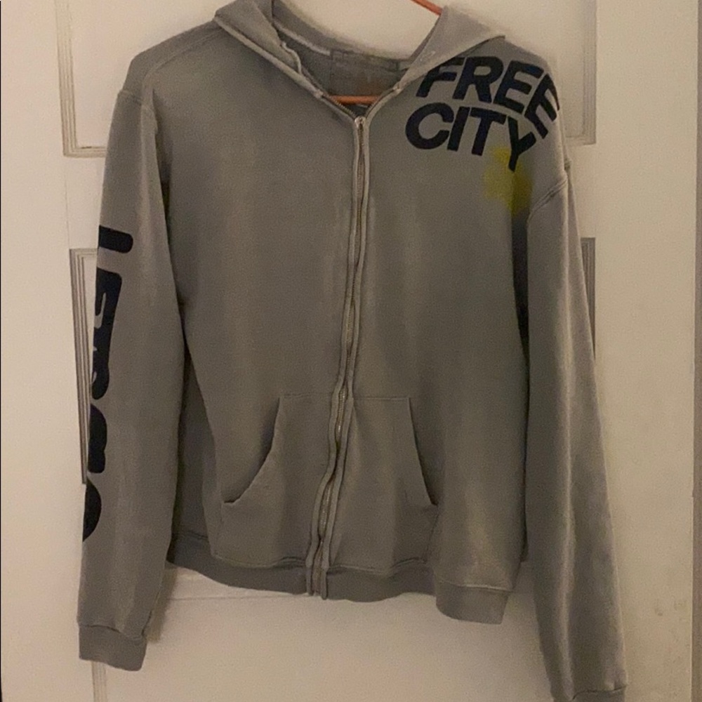 free city grey zipup